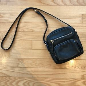 Banana Republic cross body bag, dark green leather